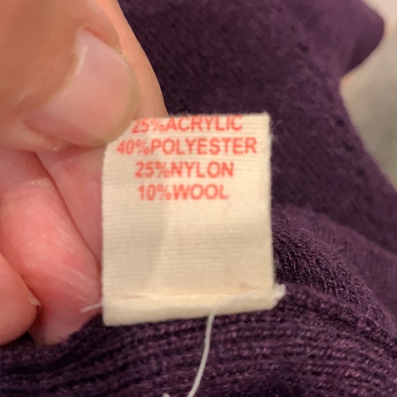 VGUC Plum Colored Wool Blend Long Cardigan - Picture 4 of 4